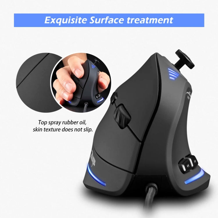 ZELOTES C18 11-Keys RGB Vertical Grip Ergonomic Joystick Programming Gaming Wired Mouse(Black) - Wired Mice by ZELOTES | Online Shopping South Africa | PMC Jewellery | Buy Now Pay Later Mobicred