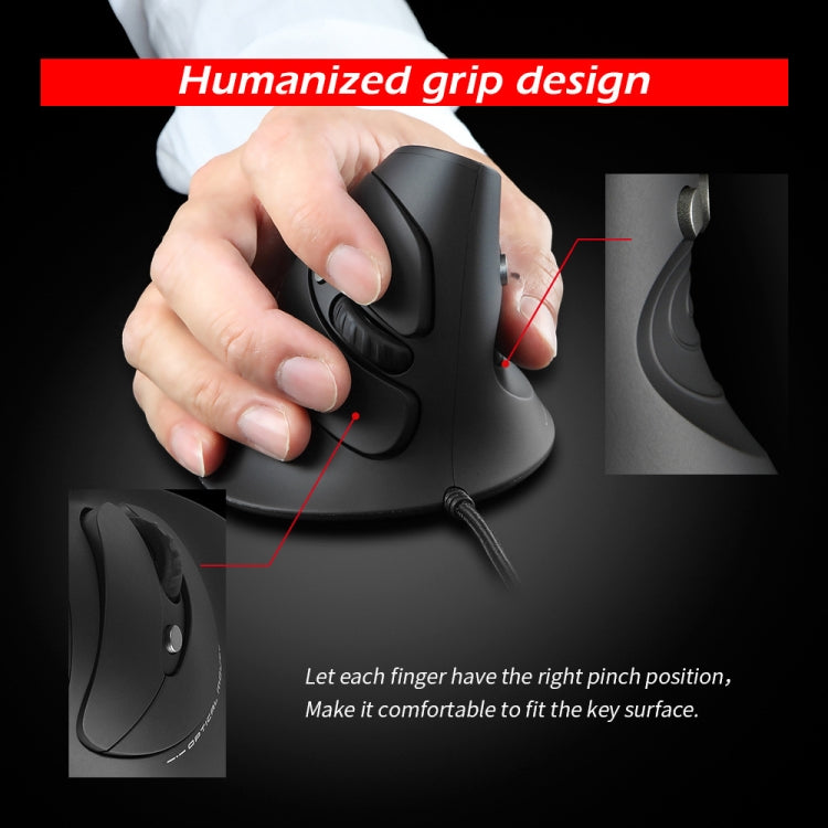 ZELOTES T30 6-keys Vertical Grip Detachable Ergonomic Wired Mouse(7-color Breathing Light) - free shipping - PMC Jewellery - Order now!
