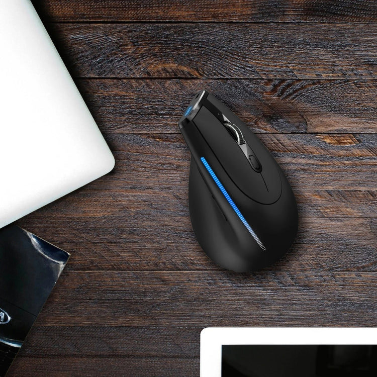 ZELOTES F36A 6-Buttons Vertical Grip Ergonomic Rechargeable Wireless Mouse(Black) - Wireless Mice by ZELOTES | Online Shopping South Africa | PMC Jewellery | Buy Now Pay Later Mobicred