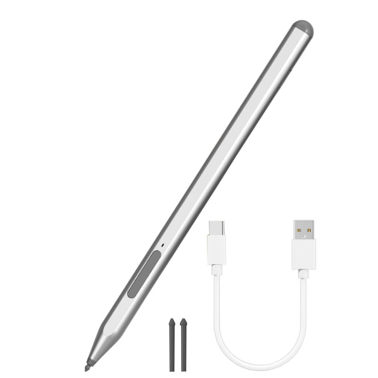 For Microsoft Surface Pro/Go/Laptop/Book Anti-Touch Handwriting Capacitive Pen(Silver)