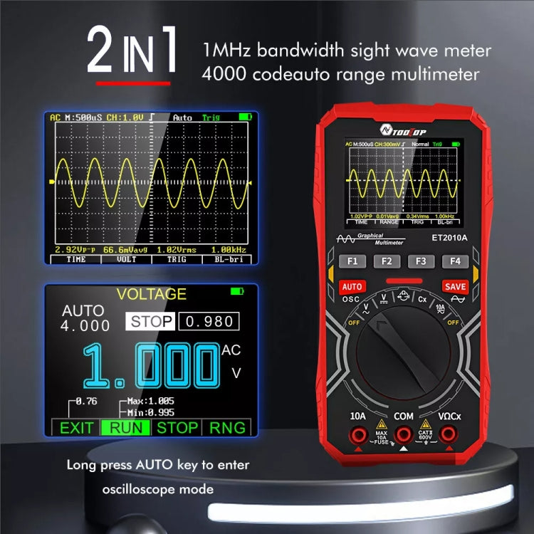 TOOLTOP 2 In 1 DIY Oscilloscope Mini Multimeter