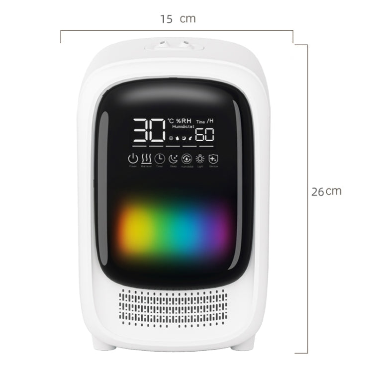 FS101 3.5L Colorful Light Home Bluetooth Music Aromatherapy Humidifier, Spec: UK Plug(Whtie)