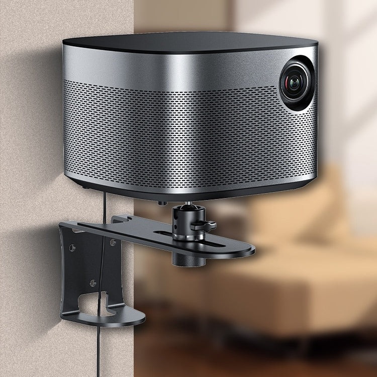 Metal Telescopic Adjustable PTZ Projector Wall Mount Bracket(Black)