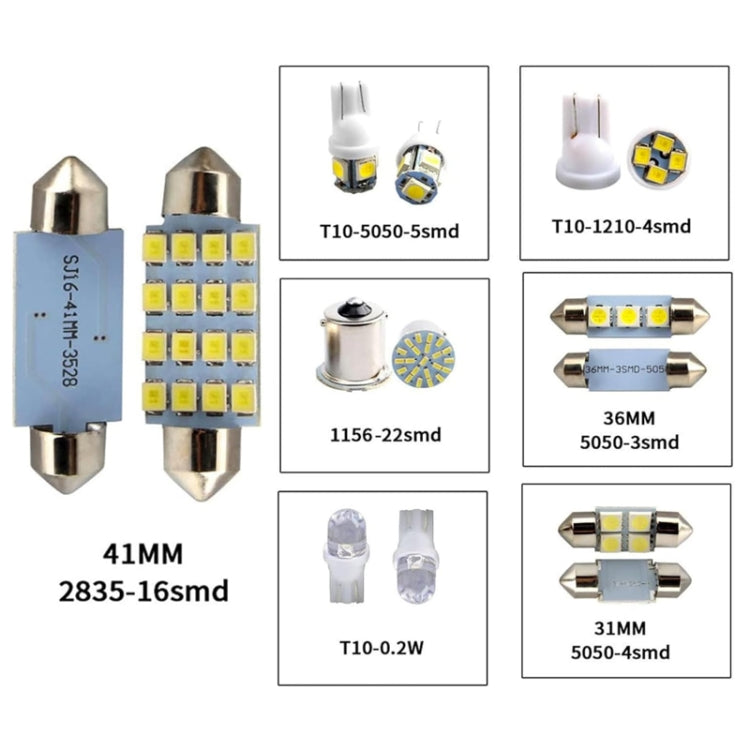 42pcs/Set Car Interior Reading LED Light Combination Set