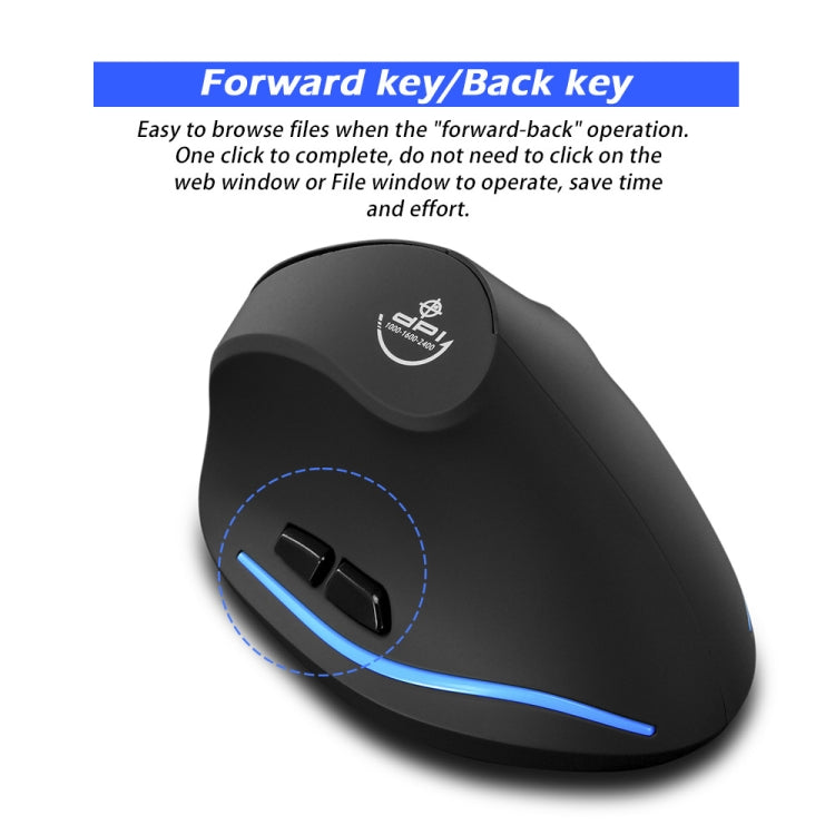 ZELOTES F-35A 6-Buttons Vertical Grip Ergonomic Rechargeable Wireless Mouse(Wireless Version) - free shipping - PMC Jewellery - Order now!