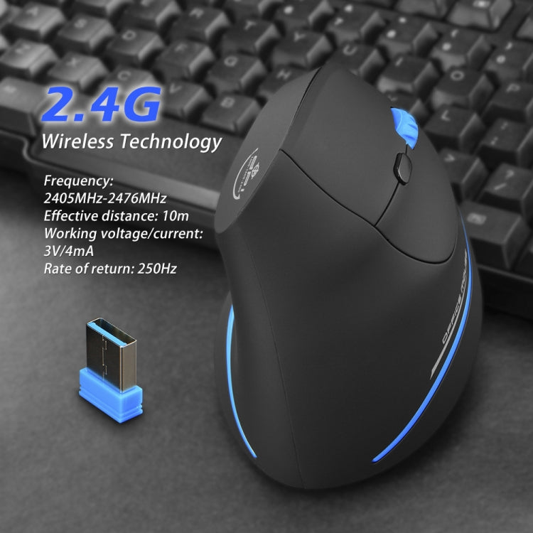 ZELOTES F-35A 6-Buttons Vertical Grip Ergonomic Rechargeable Wireless Mouse(Wireless Version) - free shipping - PMC Jewellery - Order now!