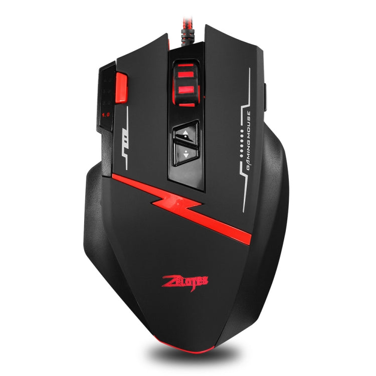 ZELOTES C8 8-buttons Ergonomic Game Programming Custom Wired Mouse(Black) - free shipping - PMC Jewellery - Order now!