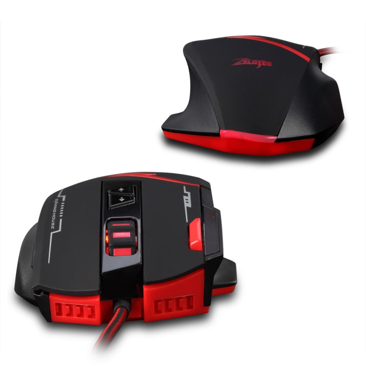 ZELOTES C8 8-buttons Ergonomic Game Programming Custom Wired Mouse(Black) - free shipping - PMC Jewellery - Order now!