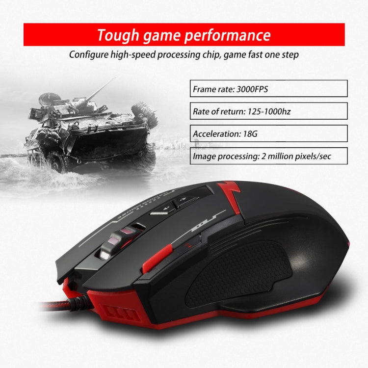ZELOTES C8 8-buttons Ergonomic Game Programming Custom Wired Mouse(Black) - free shipping - PMC Jewellery - Order now!