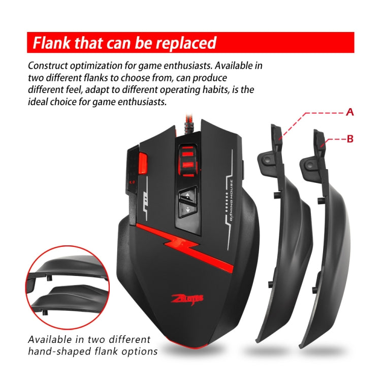 ZELOTES C8 8-buttons Ergonomic Game Programming Custom Wired Mouse(Black) - free shipping - PMC Jewellery - Order now!