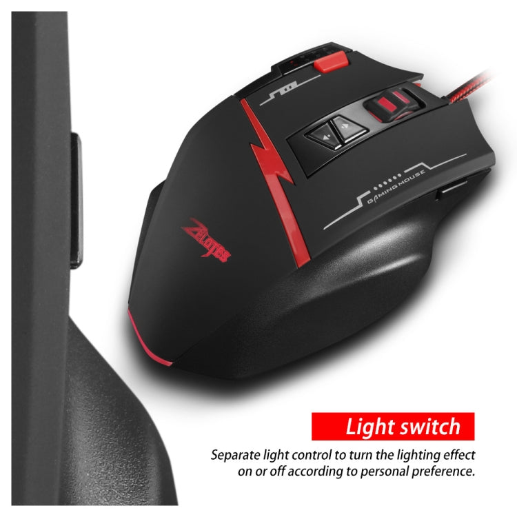 ZELOTES C8 8-buttons Ergonomic Game Programming Custom Wired Mouse(Black) - free shipping - PMC Jewellery - Order now!