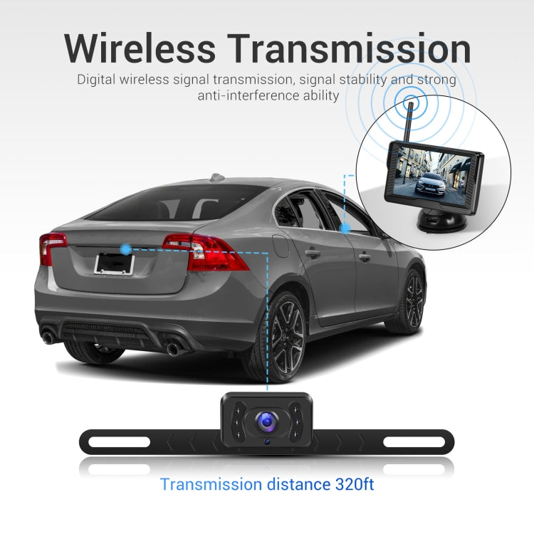 4.3-inch Car Reversing Camera & Monitor Set Rear View Dash Cam Standard