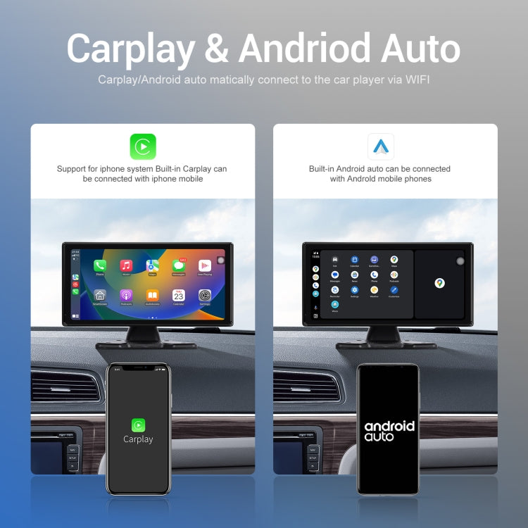 10.36-Inch Car Central Control Smart Player With 4-Way Camera 64G TF Card