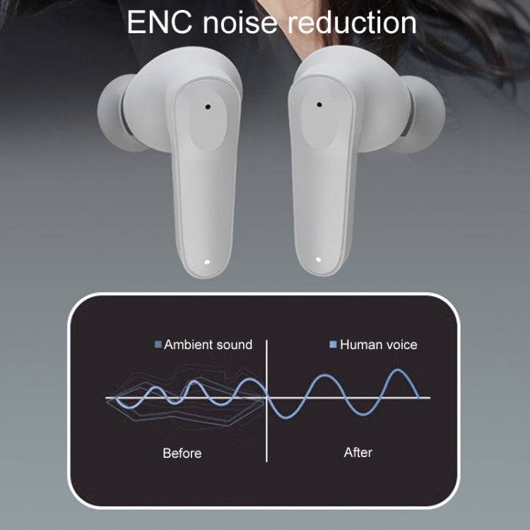 A98 AI Intelligent Translation Wireless Physical Noise Cancellation Bluetooth Earphones(White Blue) - by PMC Jewellery | Online Shopping South Africa | PMC Jewellery | Buy Now Pay Later Mobicred