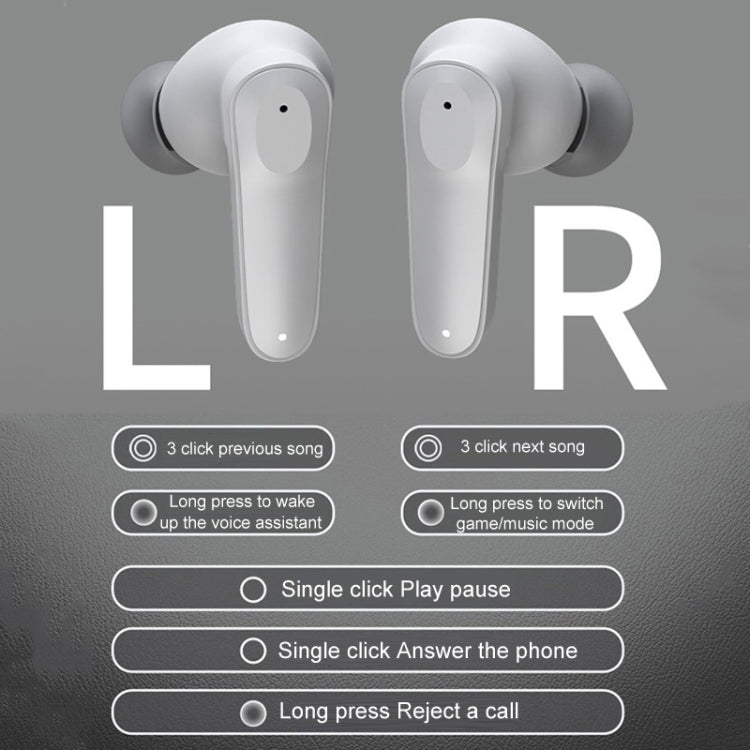 A98 AI Intelligent Translation Wireless Physical Noise Cancellation Bluetooth Earphones(White Blue) - by PMC Jewellery | Online Shopping South Africa | PMC Jewellery | Buy Now Pay Later Mobicred
