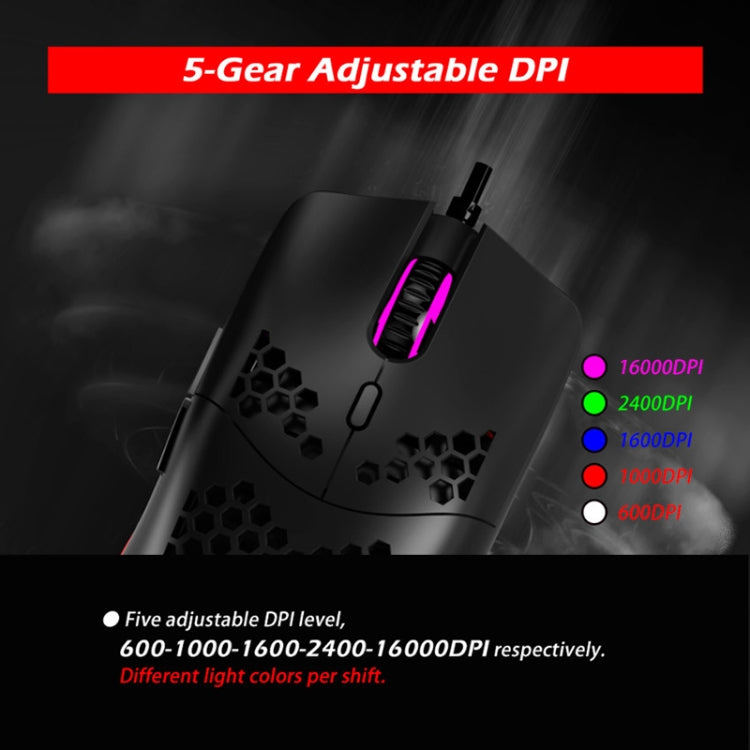 ZELOTES C7 7-buttons RGB Lighting Hollow Computer Office Wired Mouse(Black) - free shipping - PMC Jewellery - Order now!
