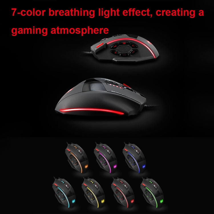 ZELOTES C19 12-Keys Ergonomic Programming Custom Wired Mouse(Black) - free shipping - PMC Jewellery - Order now!