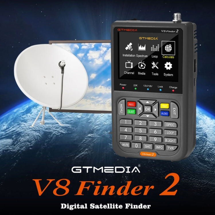 GTMedia Full HD Digital Satellite Finder With 3.5 Inch LCD Screen - free shipping - PMC Jewellery - Order now!