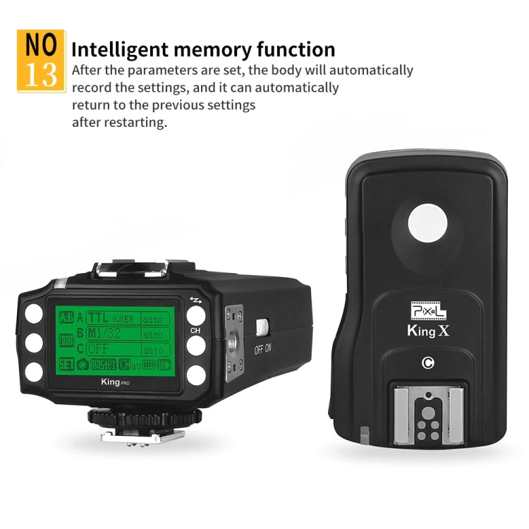 For Nikon Pixel King Pro Camera Wireless Radio Flash TTL Transmitter and Receiver