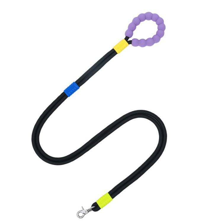 Explosion-Proof Two-Stage Dog Leash With Foam Handle For Medium And Large Dogs(Black Currant)