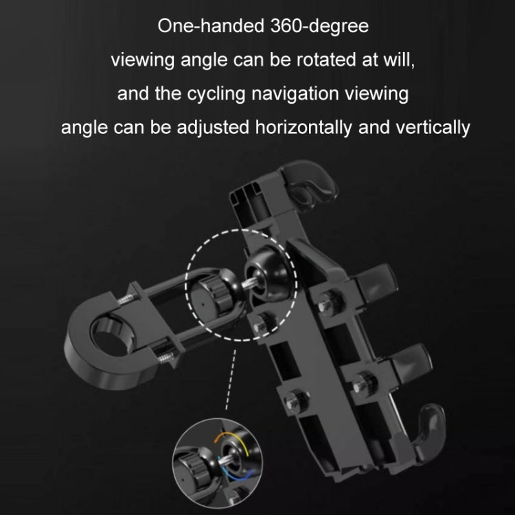 JNHW Motorcycle Bicycle Eight Claw Mobile Phone Navigation Shockproof Bracket, Style: For Handlebar - Holder by JNHW | Online Shopping South Africa | PMC Jewellery | Buy Now Pay Later Mobicred