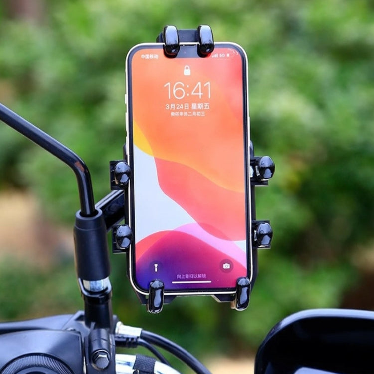 JNHW Motorcycle Bicycle Eight Claw Mobile Phone Navigation Shockproof Bracket, Style: For Handlebar - Holder by JNHW | Online Shopping South Africa | PMC Jewellery | Buy Now Pay Later Mobicred
