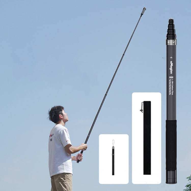 aMagisn 3m Carbon Fiber Invisible Selfie Stick Extension Rod For Action Camera - free shipping - PMC Jewellery - Order now!