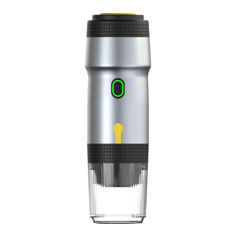 12V 3 In 1 Car Self-heating Coffee Machine Compatible With Large / Small Capsules and Ground Coffee, EU Plug(Silver)