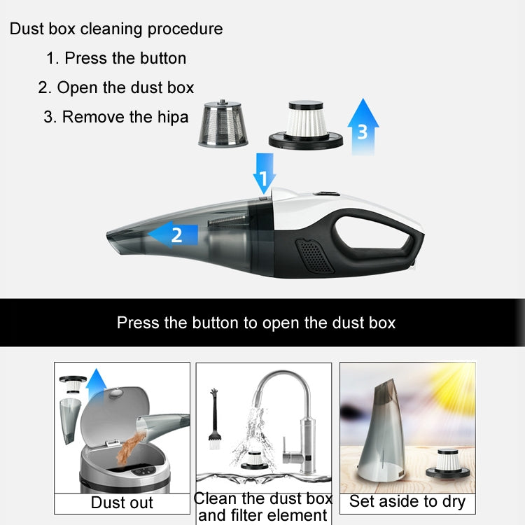Car Handheld Portable Vacuum Cleaner With Strong Suction, Specifications: Wired Version
