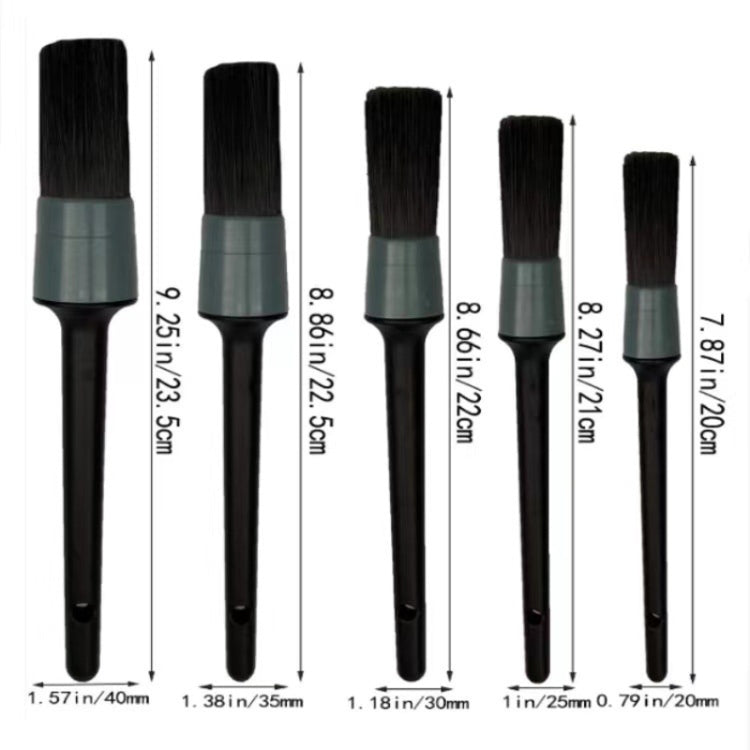 11pcs /Set Car Wash Cleaning Gap Detail Short Handle Brush(Red)