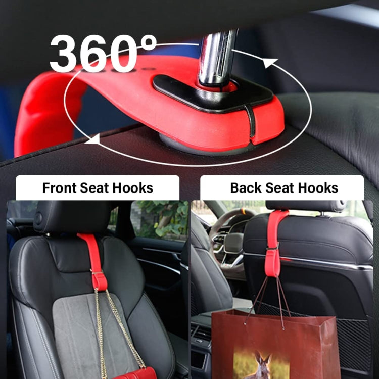 Adjustable Silicone Car Seat Back Storage Hook(Black)