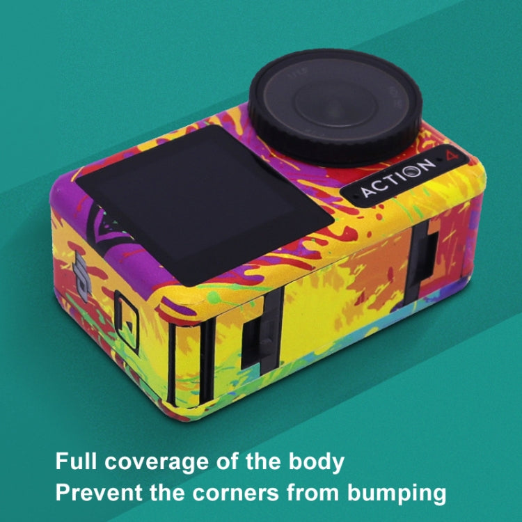 For DJI Action 4 Motion Camera Stickers All Inclusive Photo Frame Color Changing Stickers Accessories, Style: AC4-13 Snake Scale Black - free shipping - PMC TechLife - Order now!