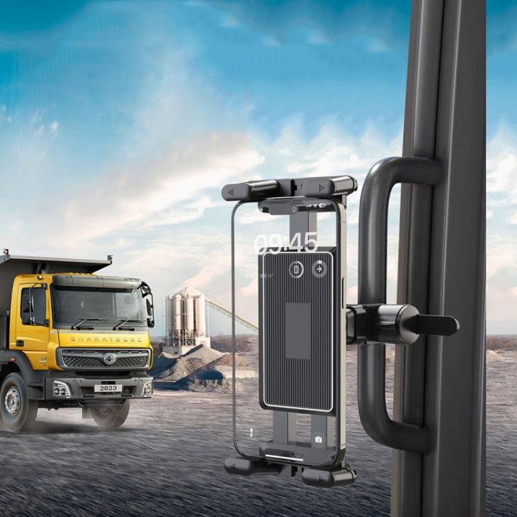 Engineering Truck Off-Road Vehicle Handrail Folding Screen Cell Phone Tablet Universal Bracket - Universal Car Holders by PMC TechLife | Online Shopping South Africa | PMC TechLife | Buy Now Pay Later Mobicred