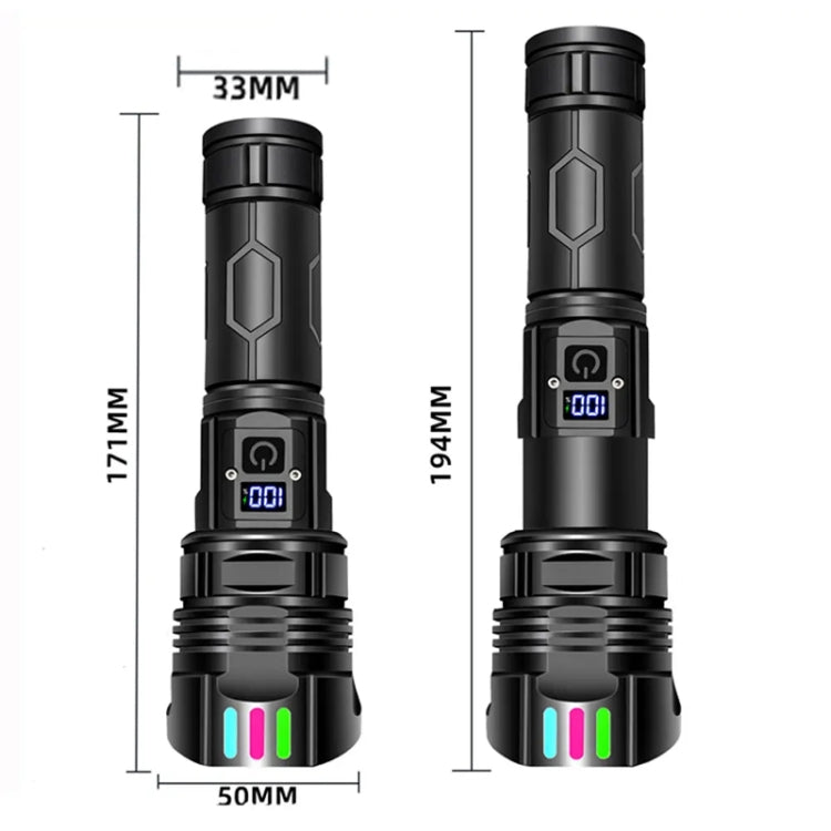 E-SMARTER A08 Flat Port Digital Display Fluorescent Strip Flashlight High Power LED Strong Light Flashlight(Battery Not Included) - LED Flashlight by E-SMARTER | Online Shopping South Africa | PMC Jewellery | Buy Now Pay Later Mobicred