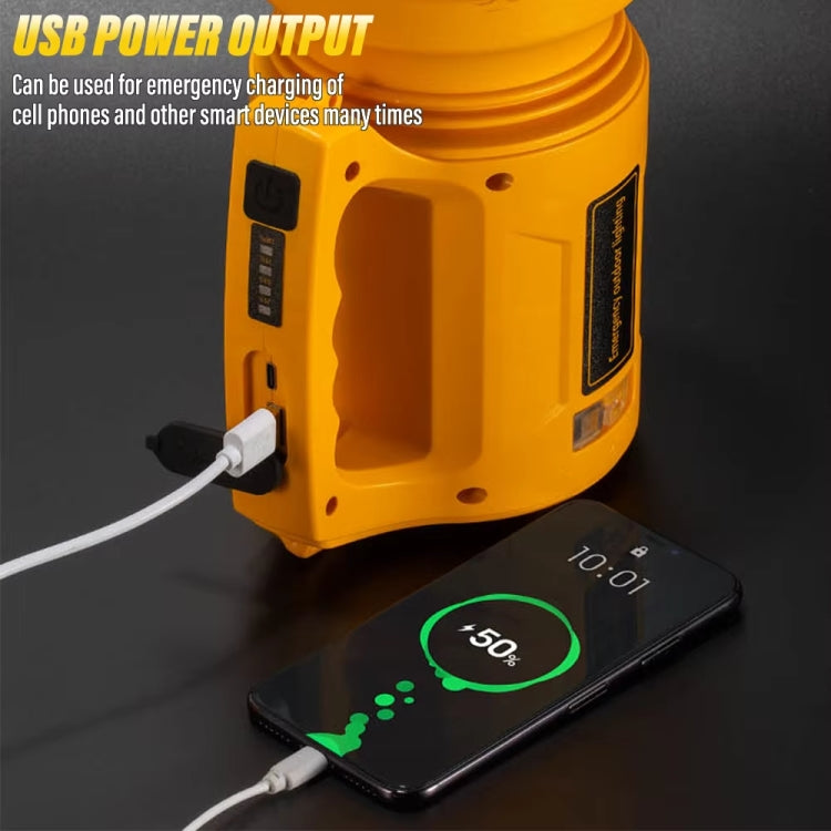 E-SMARTER 8W5205-2 Small Carrying Light With RGB Colorful Lamps Outdoor Cycling Searchlight(Yellow)