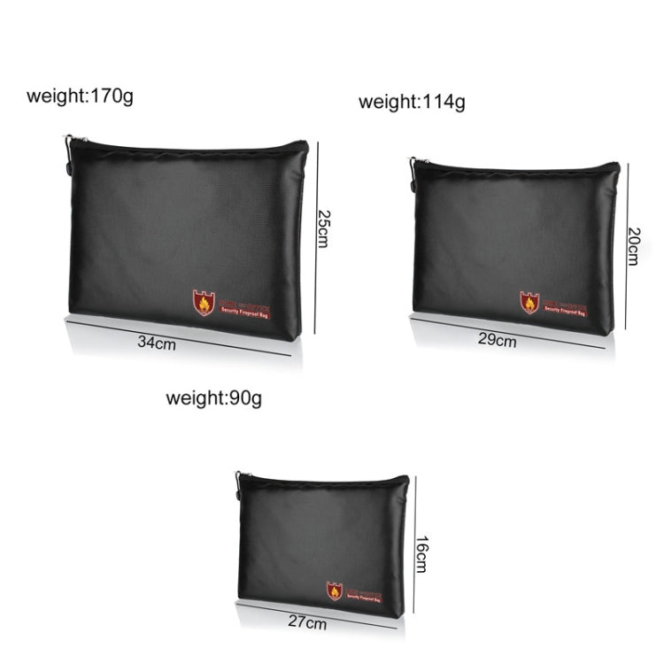 13.4x9.8in Fireproof Water-resistant Document And Money Bag Cash Envelope For Jewelry Passport Valuables