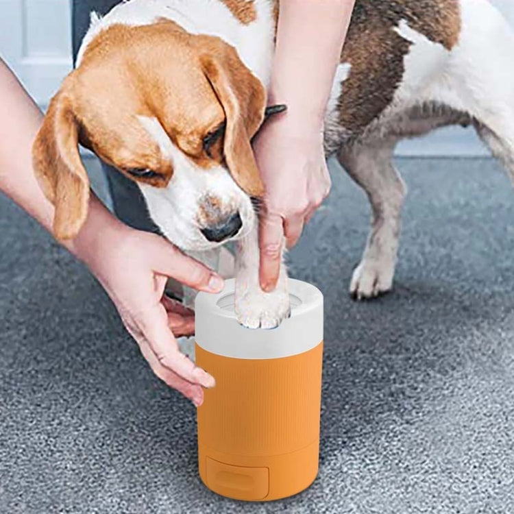 Pets Outdoor Portable Foot Wash Cup Dog Foot Cleaning And Grooming Tool(Orange)