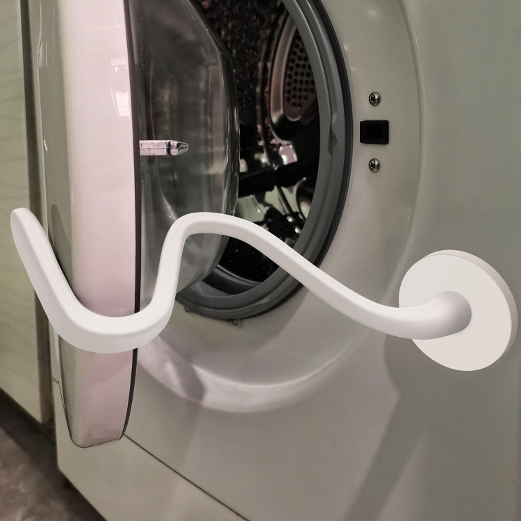 Universal Flexible Magnetic Washing Machine Door Stopper Front Load Washer Door Prop 43mm White