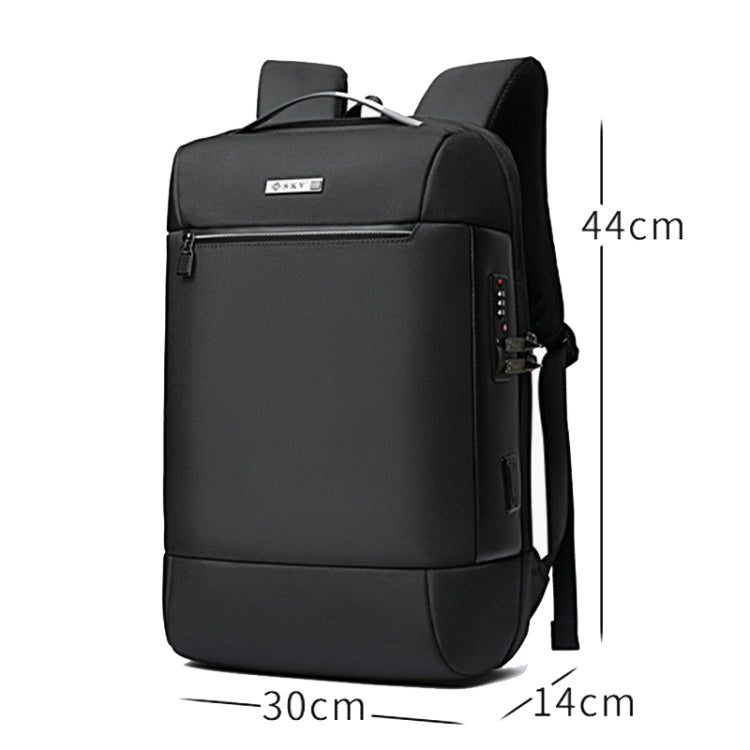 SKV B20453 Men Business Casual Multifunctional Double Shoulder Bag Large Capacity Laptop Backpack(Blue) - Backpack by SKV | Online Shopping South Africa | PMC Jewellery | Buy Now Pay Later Mobicred