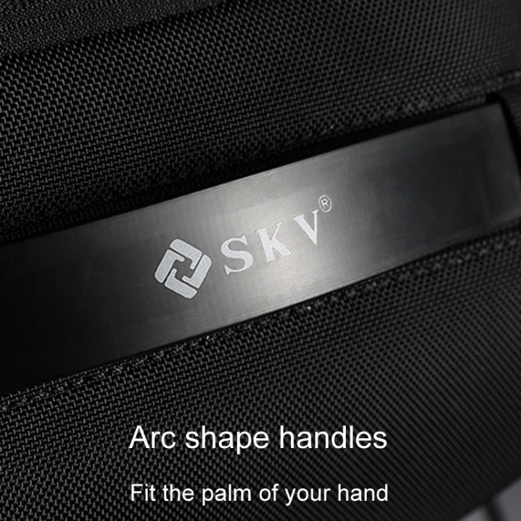 SKV B20453 Men Business Casual Multifunctional Double Shoulder Bag Large Capacity Laptop Backpack(Blue) - Backpack by SKV | Online Shopping South Africa | PMC Jewellery | Buy Now Pay Later Mobicred