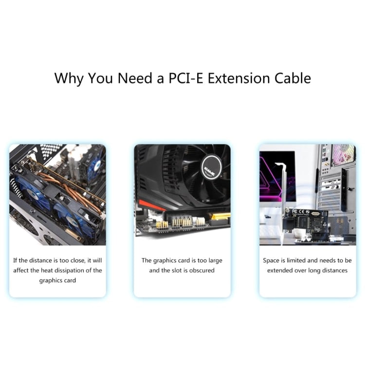 SSU PCI-E To X1 Interface Extension Cable, Length: 0.3m - PCIE Cable by SSU | Online Shopping South Africa | PMC TechLife | Buy Now Pay Later Mobicred