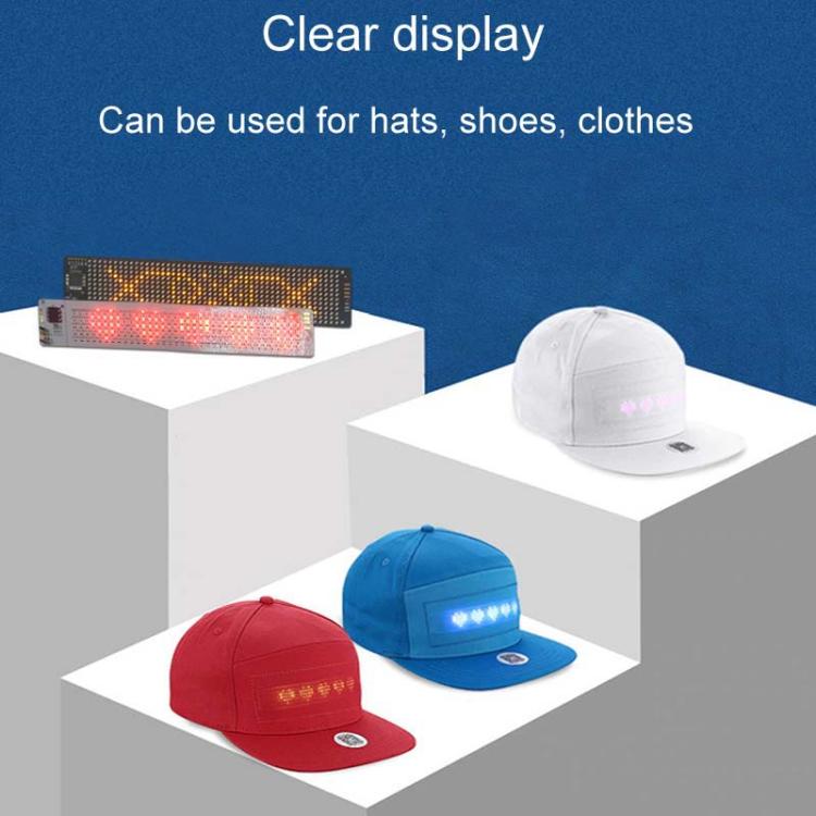 155 X 32mm Hat Backpack Vest Bluetooth LED Flexible Multi-Language Advertising Display Screen(Yellow) - LED Billboard by PMC TechLife | Online Shopping South Africa | PMC TechLife | Buy Now Pay Later Mobicred