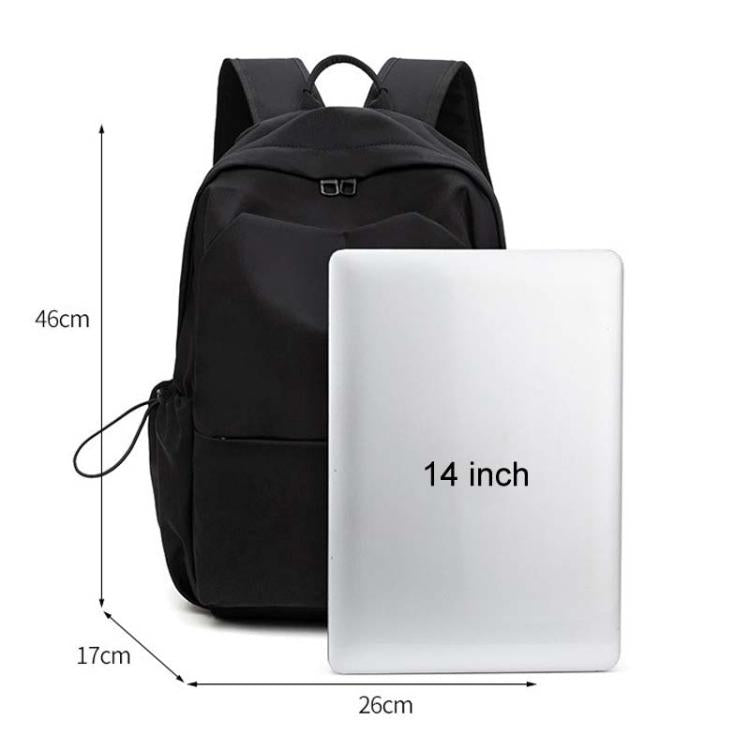 SKV B1530 Large Capacity Student School Bag Casual Double Shoulder Laptop Backpack(Black) - Backpack by SKV | Online Shopping South Africa | PMC Jewellery | Buy Now Pay Later Mobicred