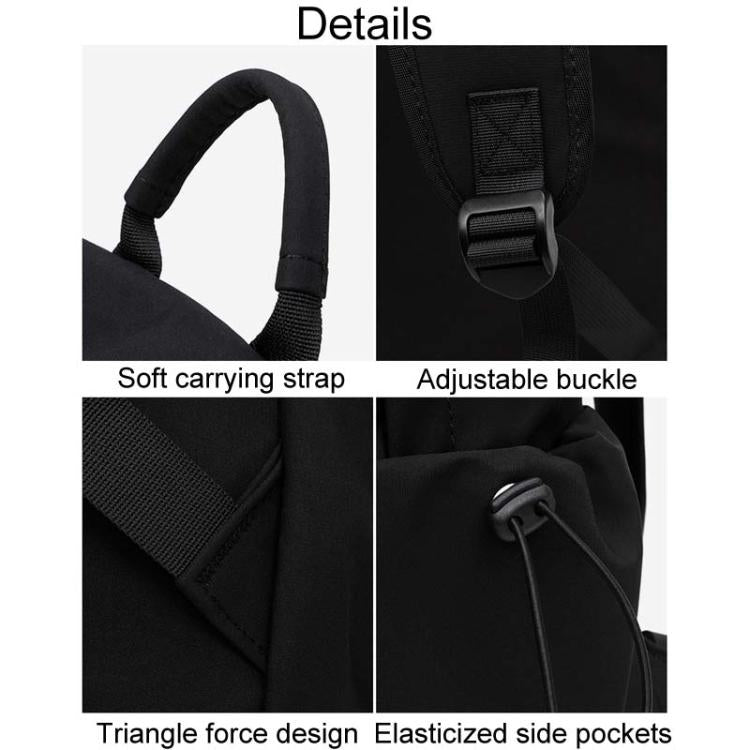 SKV B1530 Large Capacity Student School Bag Casual Double Shoulder Laptop Backpack(Black) - Backpack by SKV | Online Shopping South Africa | PMC Jewellery | Buy Now Pay Later Mobicred