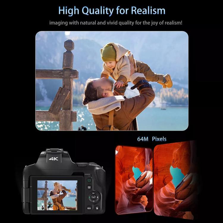 Ordro 4K Ultra HD Rotating Screen Optical Zoom Digital Camera - free shipping - PMC Jewellery - Order now!