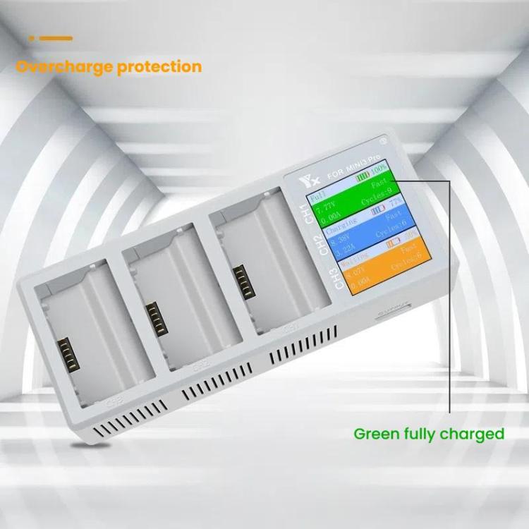 For DJI Mini 4 Pro / Mini 3 Pro / Mini 3 YX Color Screen 3-Way Charger Battery Manager With 65W US Plug - free shipping - PMC Jewellery - Order now!