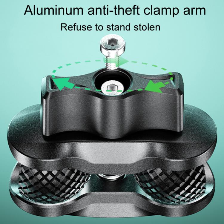 Kewig M33-A5 Outdoor Riding Shock Absorbing Anti-Theft 15W QI Wireless Charger Cell Phone Mounting Bracket(Horizontal Bar Model) - free shipping - PMC Jewellery - Order now!
