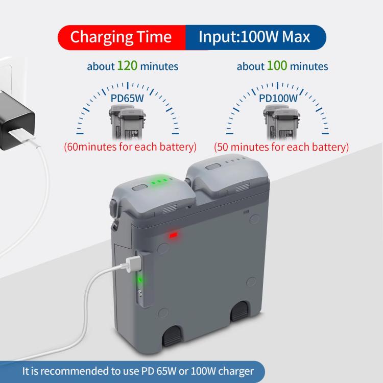 For DJI Air 3S /Air 3 YX Two-Way Charger Battery Manager(Light Gray) - free shipping - PMC Jewellery - Order now!