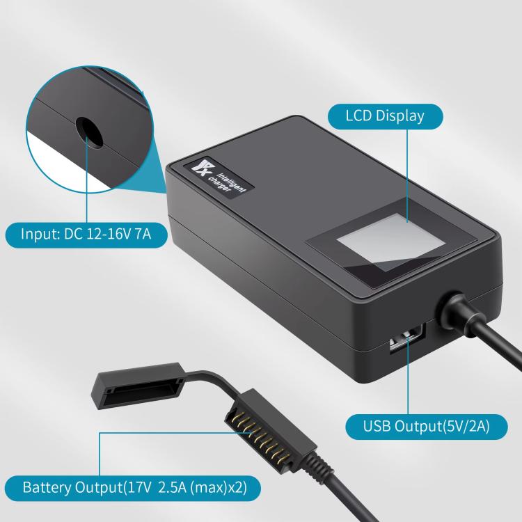 For DJI Air 3S /Air 3 YX Digital Display Car Charger Charge 2 Batteries At the Same Time(Black) - free shipping - PMC Jewellery - Order now!