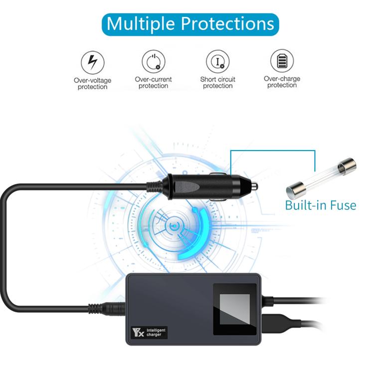 For DJI Air 3S /Air 3 YX Digital Display Car Charger Charge 2 Batteries At the Same Time(Black) - free shipping - PMC Jewellery - Order now!